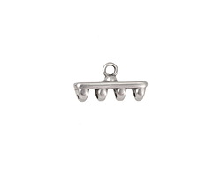 Cymbal Rozos IV Antique Silver (plated) Ending for SuperDuo 15x8mm