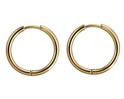 18K Gold (plated) Stainless Steel Hinged Hoops 20mm