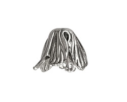 Antique Silver Plated Flower Blossom Bead Cap 19x15mm