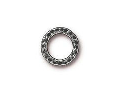 TierraCast Antique Pewter (plated) Medium Hammertone Ring 13mm