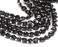 Black Obsidian Microfaceted Square 8mm