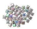 Czech Glass Antique Silver AB Cube 4mm
