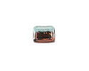 Mykonos Ceramic Raku Metallic Frosted Copper Square Tube 11mm