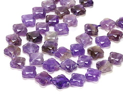 Amethyst Faceted Quatrefoil 13mm