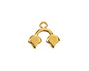 Cymbal Kastro II 24K Gold (plated) Ginkgo Bead End 14x16.5mm