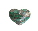 Malachite & Pyrite Heart Pendant 38x29mm