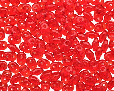 Siam Ruby SuperDuo 2x5mm Seed Bead