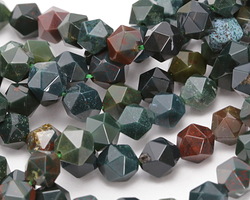 Bloodstone Star Cut Round 8mm