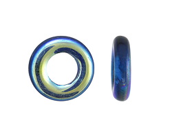 Czech Glass Capri Blue AB Ring 18mm
