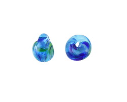 Unicorne Beads Glass Azure Waters Teardrop 9-10mm