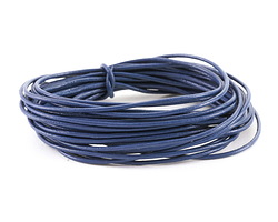 Blue Round Leather Cord 1.5mm, 16 feet