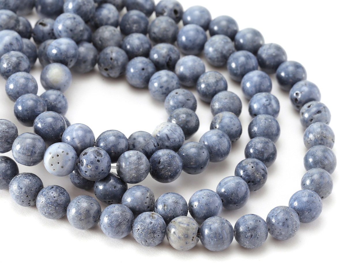 Blue Coral Round 10mm