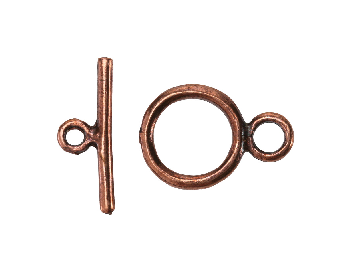 Mykonos Antique Copper (plated) Toggle Clasp 21x14mm, 21mm Bar