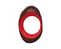 Tagua Nut Red Open Slice (side drilled) 33-45x24-36mm