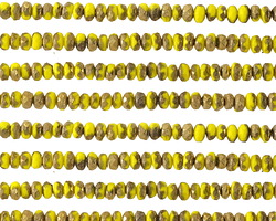 Czech Glass Textured Dandelion w/ Gold Finish Fire Polished Rondelle 2x3mm