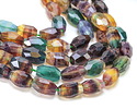 Rainbow Fluorite Microfaceted Long Nugget 9x14mm
