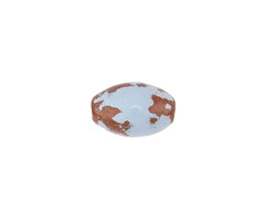 Mykonos Pueblo Ceramic Arctic Blue Rice Bead 15-16x10-11mm