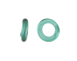 African Recycled Glass Sea Green Dogon Mini Ring 10-14mm