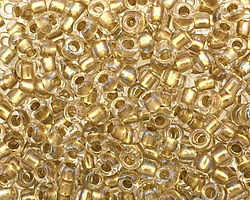 TOHO Crystal (with Gold Lining) Round 6/0 Seed Bead