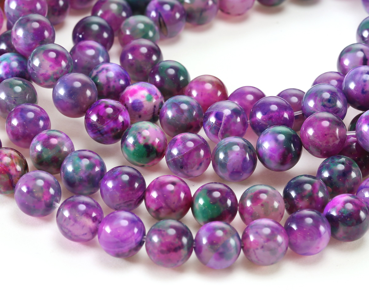 Bird of Paradise Agate Round 10mm