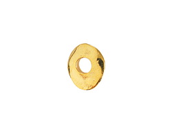 Mykonos Gold (plated) Large Hole Organic Oval Washer 13x11mm
