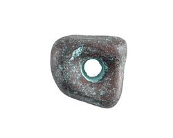 Mykonos Metalized Ceramic Copper Patina Nugget Spacer 18-20mm