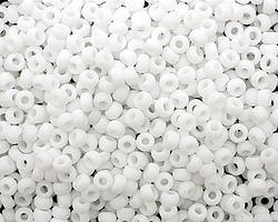 TOHO Opaque Frosted White Round 8/0 Seed Bead