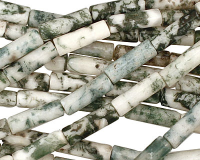 Tree Agate Tube 12-13x4mm