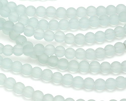 Seafoam Beach-Style Glass Round 6mm