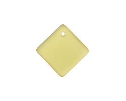 Desert Gold Beach-Style Glass Curved Diamond Square Pendant 18mm