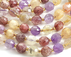 Rainbow Rutilated Quartz Energy Tube 10x9mm