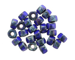 Czech Glass Matubo Cobalt Picasso Tri-cut 2/0 Seed Bead