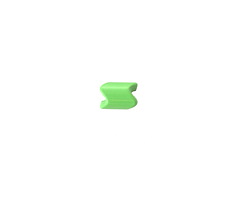 Spring Green Enamel Chevron Tube Bead 6x5mm