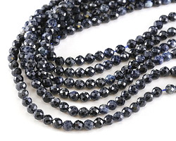 Blue Sapphire Microfaceted Round 4mm