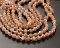 Peach Moonstone (A) Microfaceted Rondelle 5x6mm