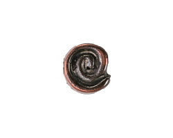Mykonos Antique Copper (plated) Large Spiral Bead 14mm