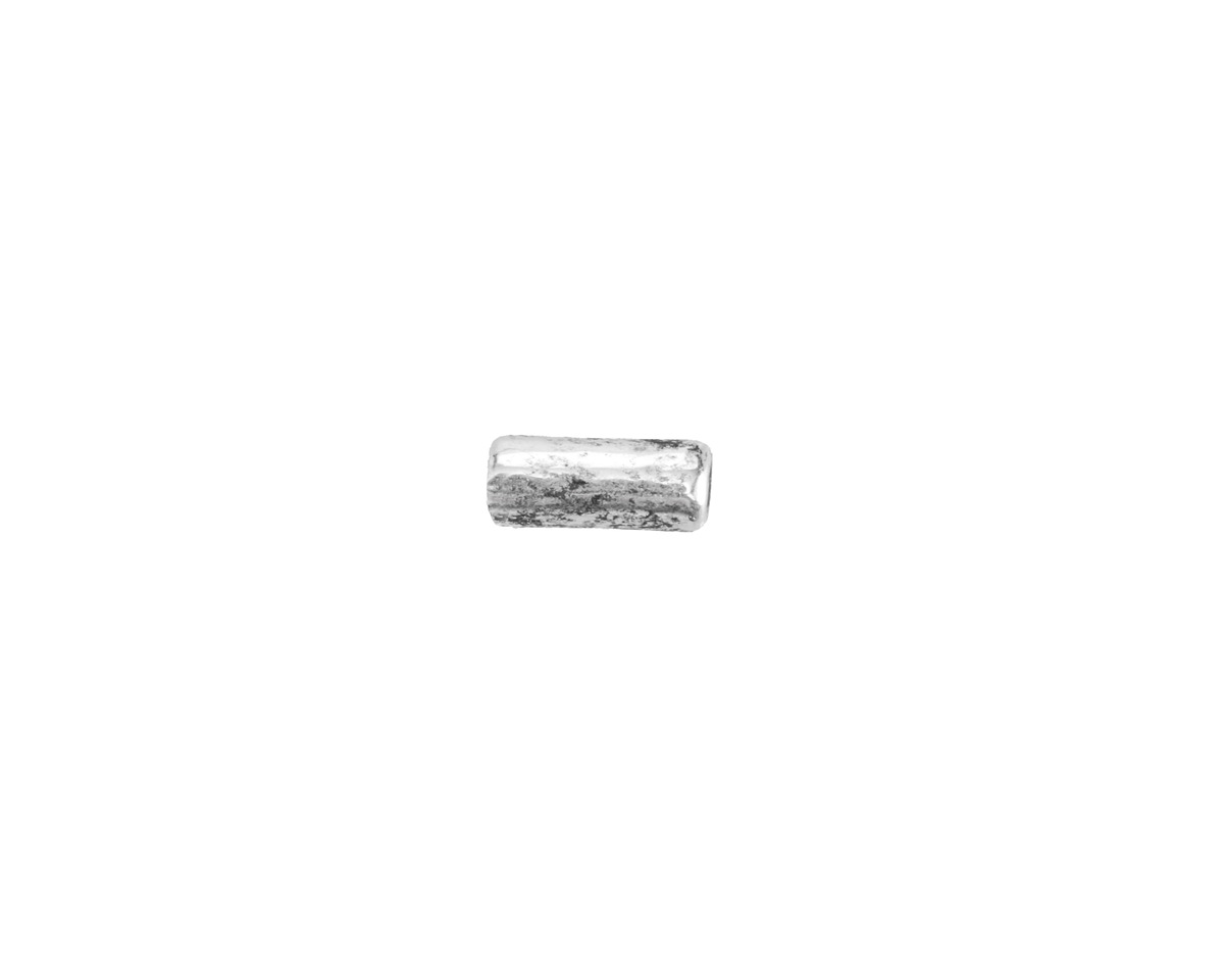 Mykonos Metalized Ceramic Antique Silver Tube 9x4mm