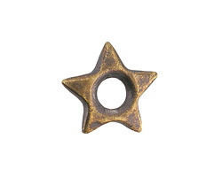 Mykonos Antique Brass (plated) Star Donut 20mm