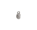 Nunn Design Antique Silver (plated) Faceted Oval Charm 10.6x6mm