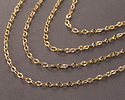 Hamilton Gold (plated) Half Flat Delicate Cable Chain, 5' Package