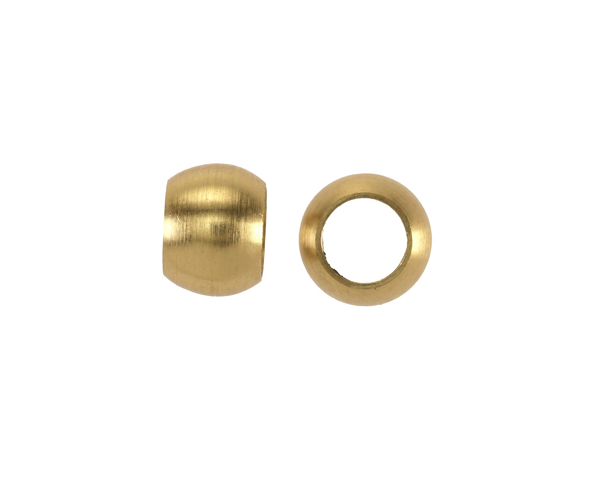 Mykonos Solid Brass Large Hole Rondelle 7x10mm