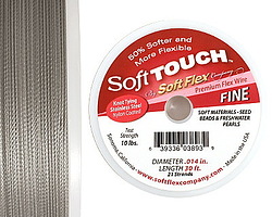Soft Touch Premium Satin Silver .014" (Fine) 21 Strand Wire 30ft.