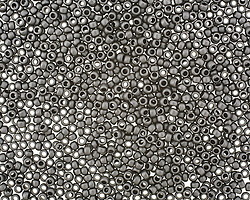 TOHO Matte Opaque Gray Round 15/0 Seed Bead