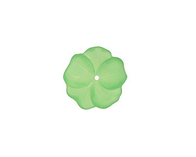 Matte Peridot Lucite Buttercup Flower 4x14mm