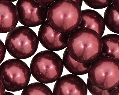 Black Cherry Shell Pearl Round 14mm