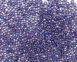TOHO Opaque Rainbow Navy Blue Round 11/0 Seed Bead