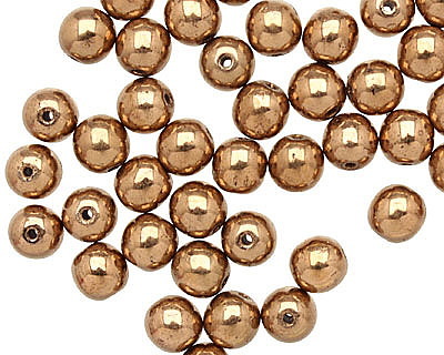 Czech Glass Bronze Round 6mm
