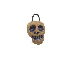 Gaea Ceramic Zen on Tan Skull Charm