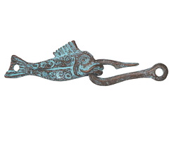 Mykonos Copper (plated) Patina Fish & Hook Clasp 45x12mm