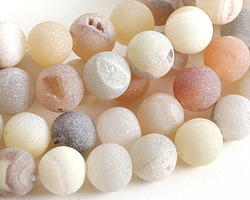 Druzy Round (matte) 14mm